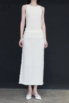 SWAYING/KNIT hairy hem stitching straight skirt SW24SS3B02 off-white PS79